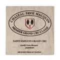 Dessous de plats en corian à l'effigie de grands châteaux de Saint-Emilion.