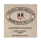 Dessous de plats en corian à l'effigie de grands châteaux de Saint-Emilion.