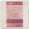 Dessous de verres en marbre Italien à l'effigie de grands domaines viticoles Français.